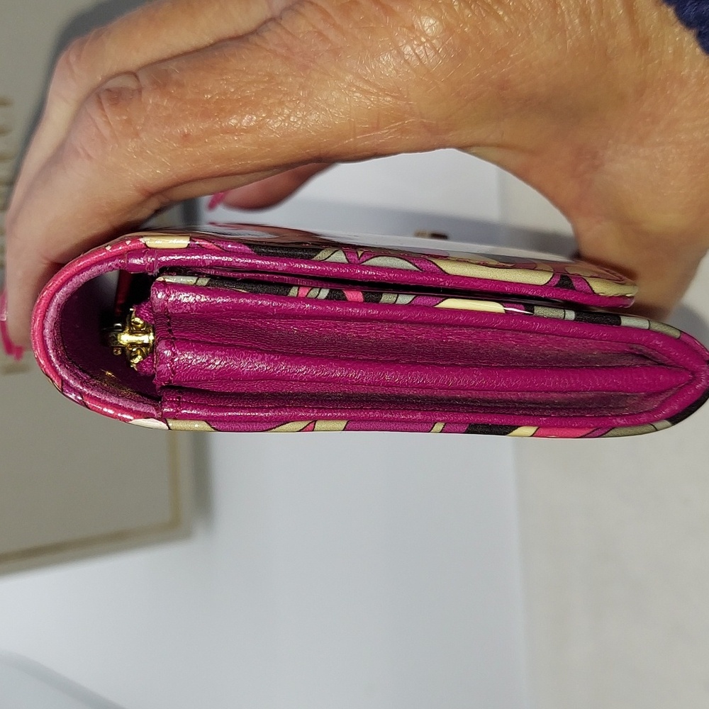 Emilio Pucci-Vintage Multi-color Print Bifold wallet in pink, purple & black - Picture 7 of 11